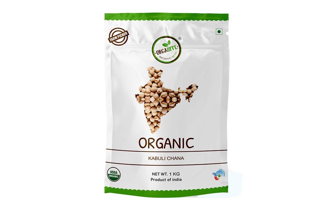 Orgabite Organic Kabuli Chana    Pack  1 kilogram